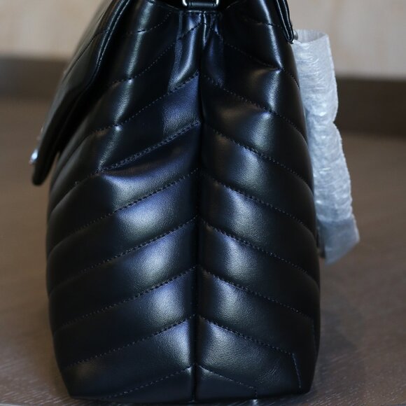 Black Large Loulou YSL Shoulder Bag in Quilted Leather - Picture 5 of 14